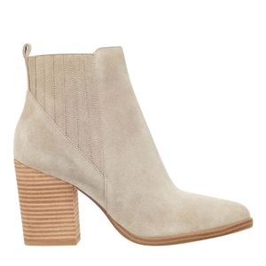Marc Fisher Alva Pointy Toe Bootie in Cloud Suede